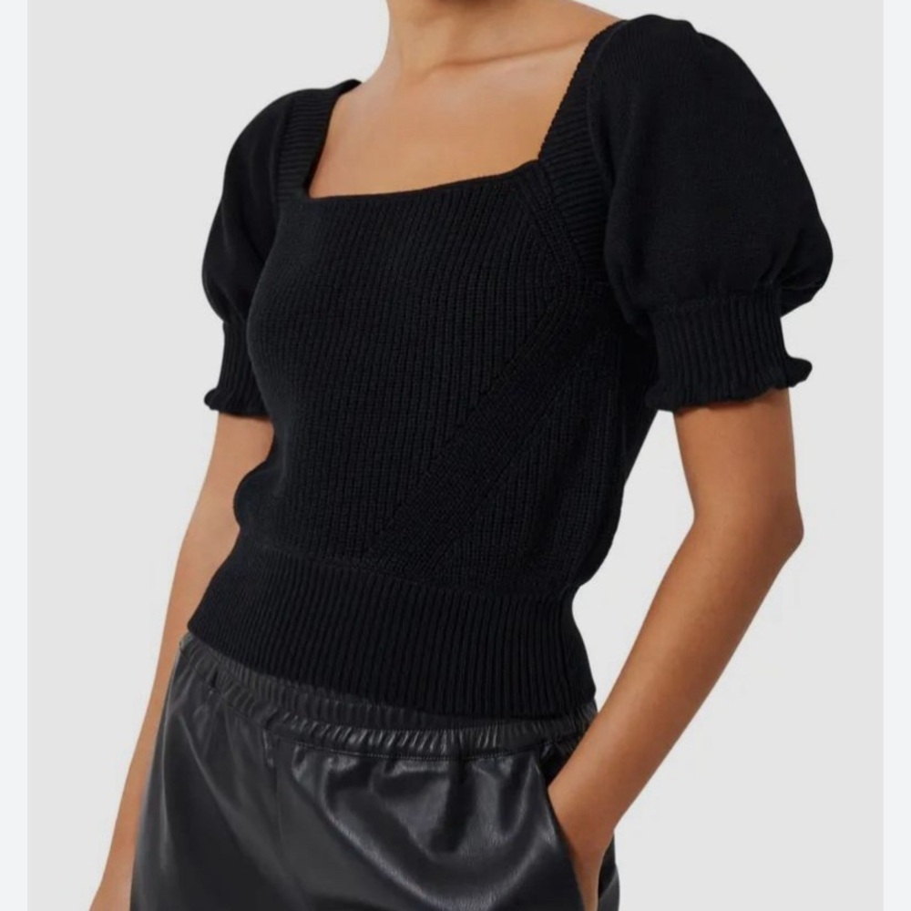 French Connection Puff Sleeve Top